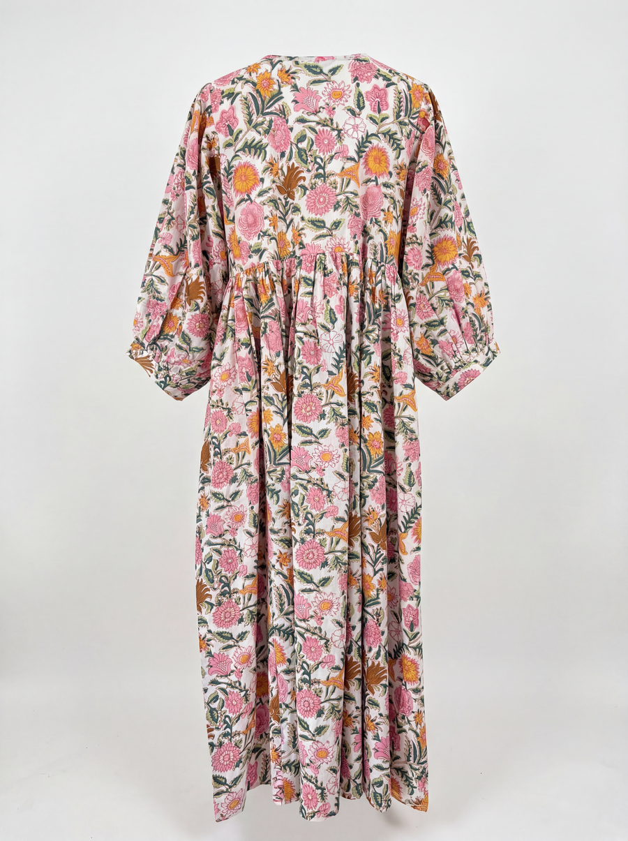Rustic Blossom Midi Dress product photo on ghost mannequin