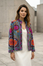 Embroidered Sky Bloom Jacket