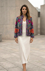 Embroidered Sky Bloom Jacket