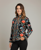 Embroidered Midnight Garden Jacket