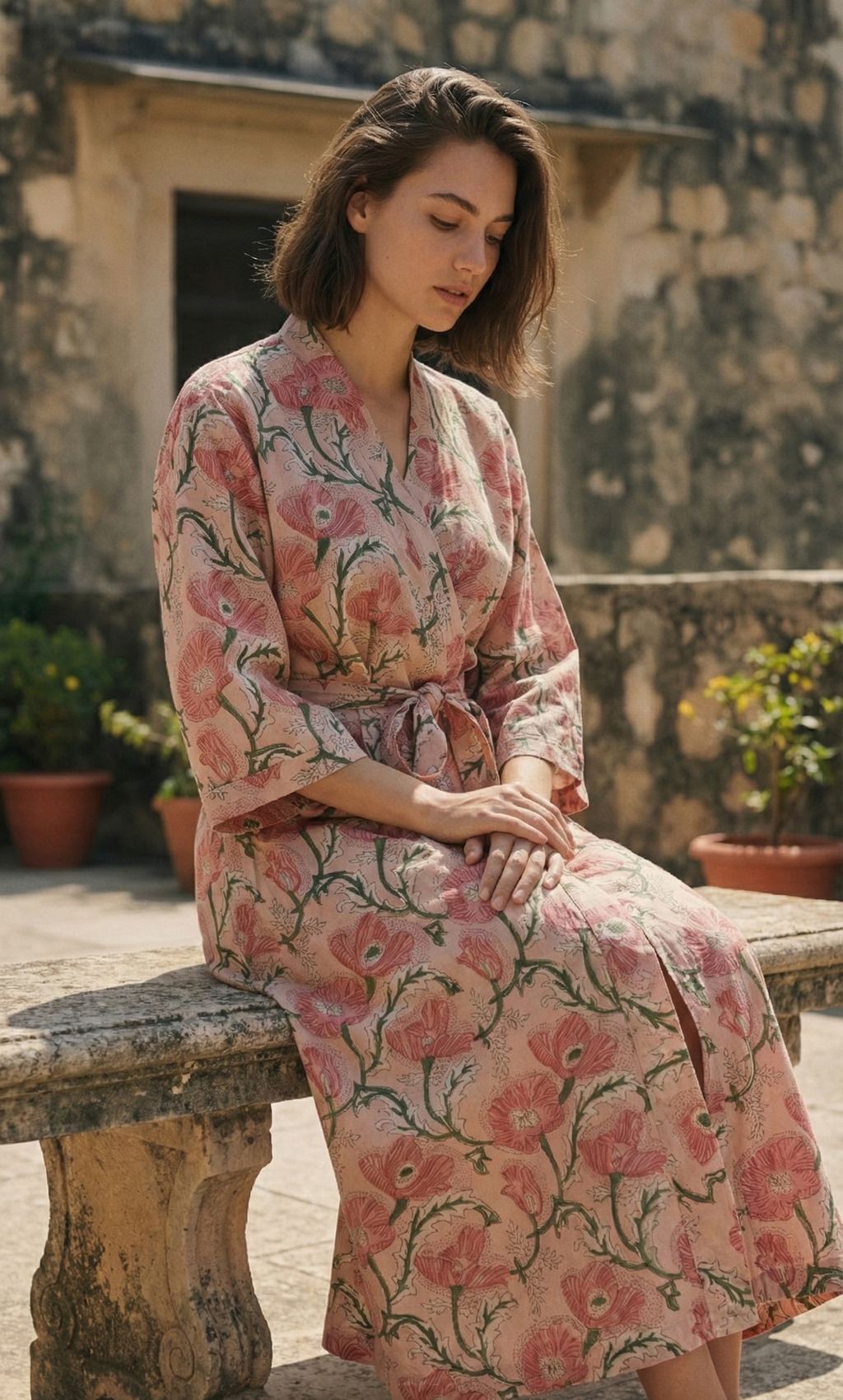 Poppy Bloom Robe