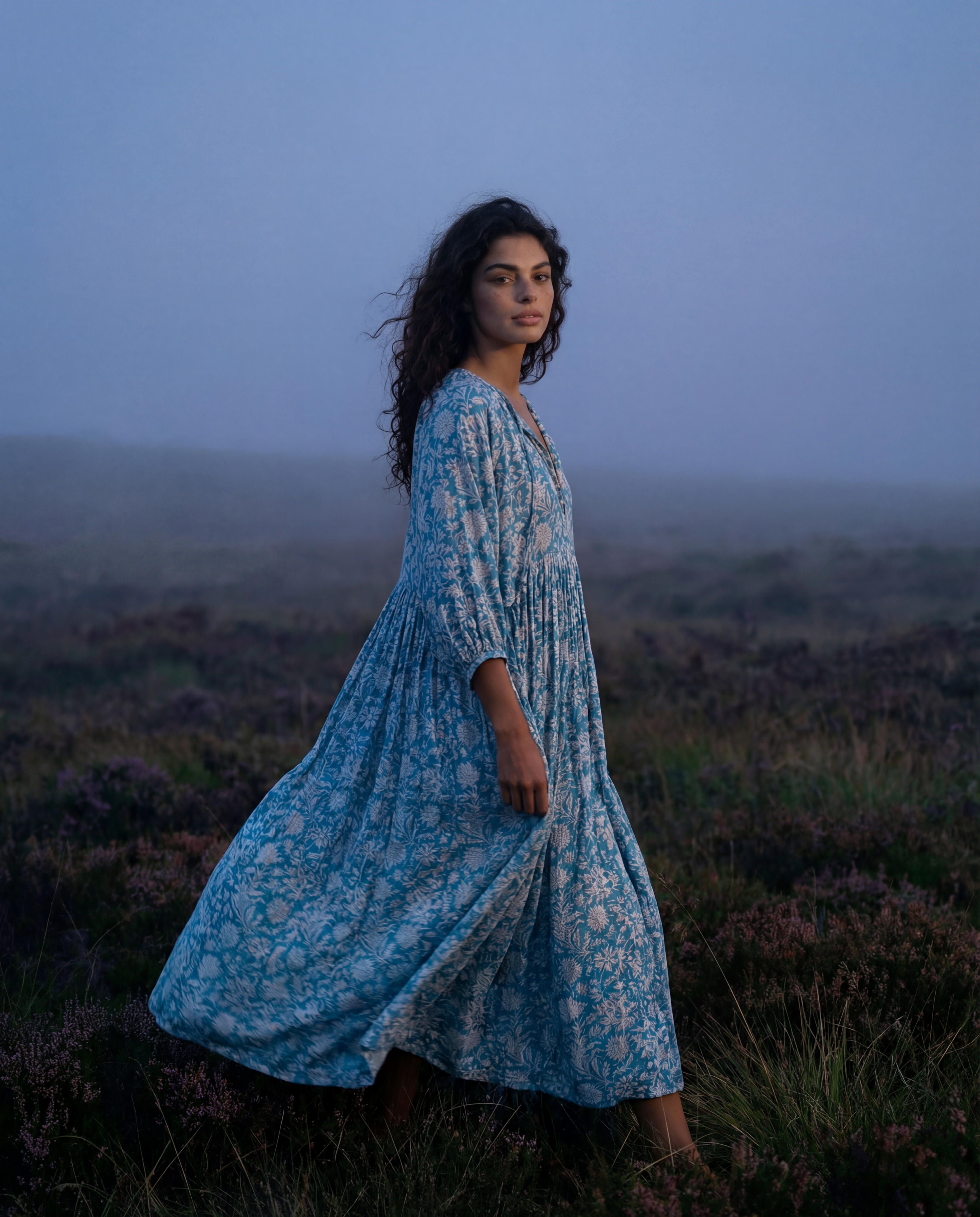 Sea Muse Midi Dress ~ Coastal Blue