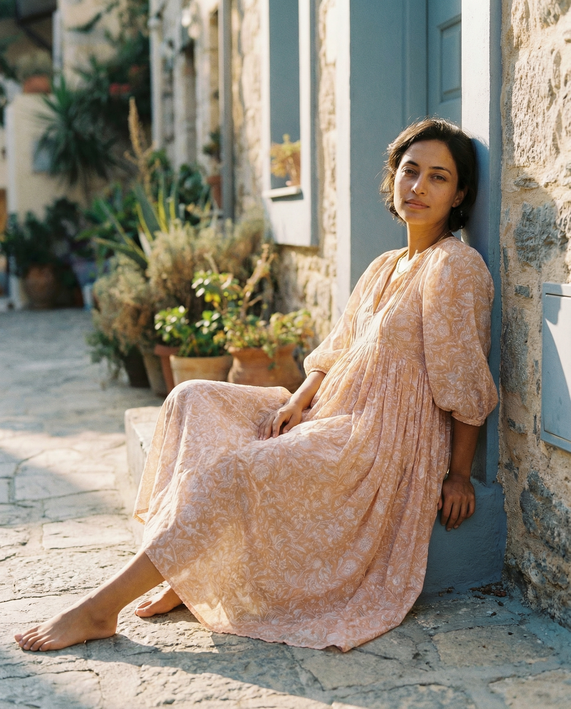 Solene Midi Dress ~ Blush Sand