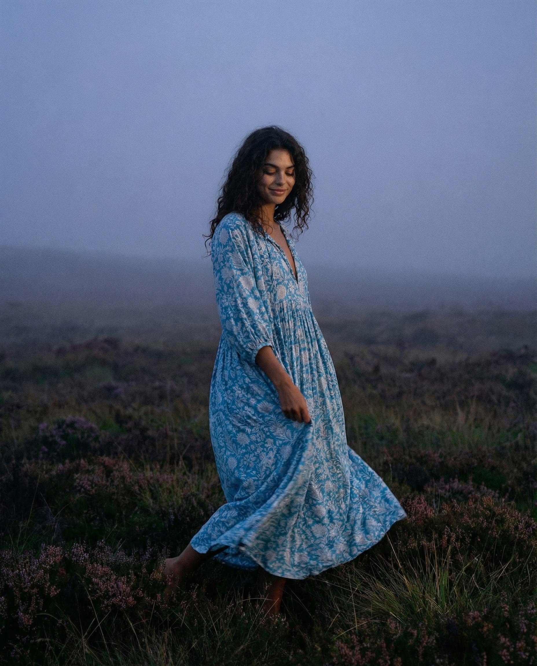 Sea Muse Midi Dress ~ Coastal Blue