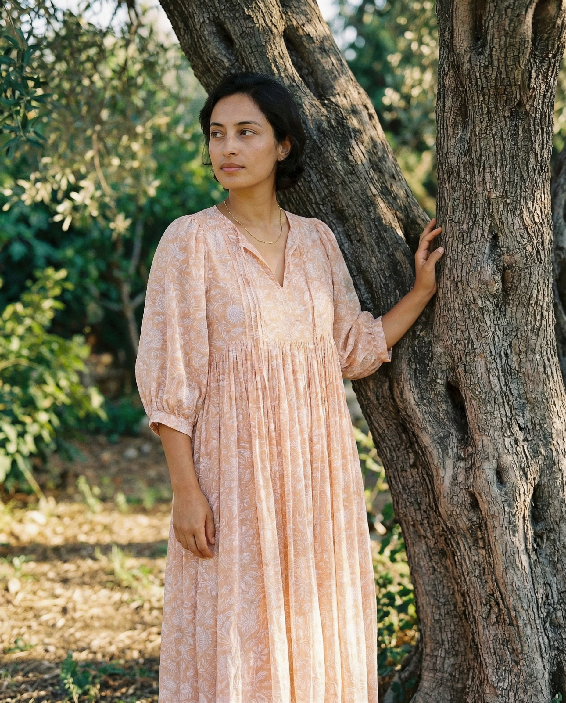 Solene Midi Dress ~ Blush Sand