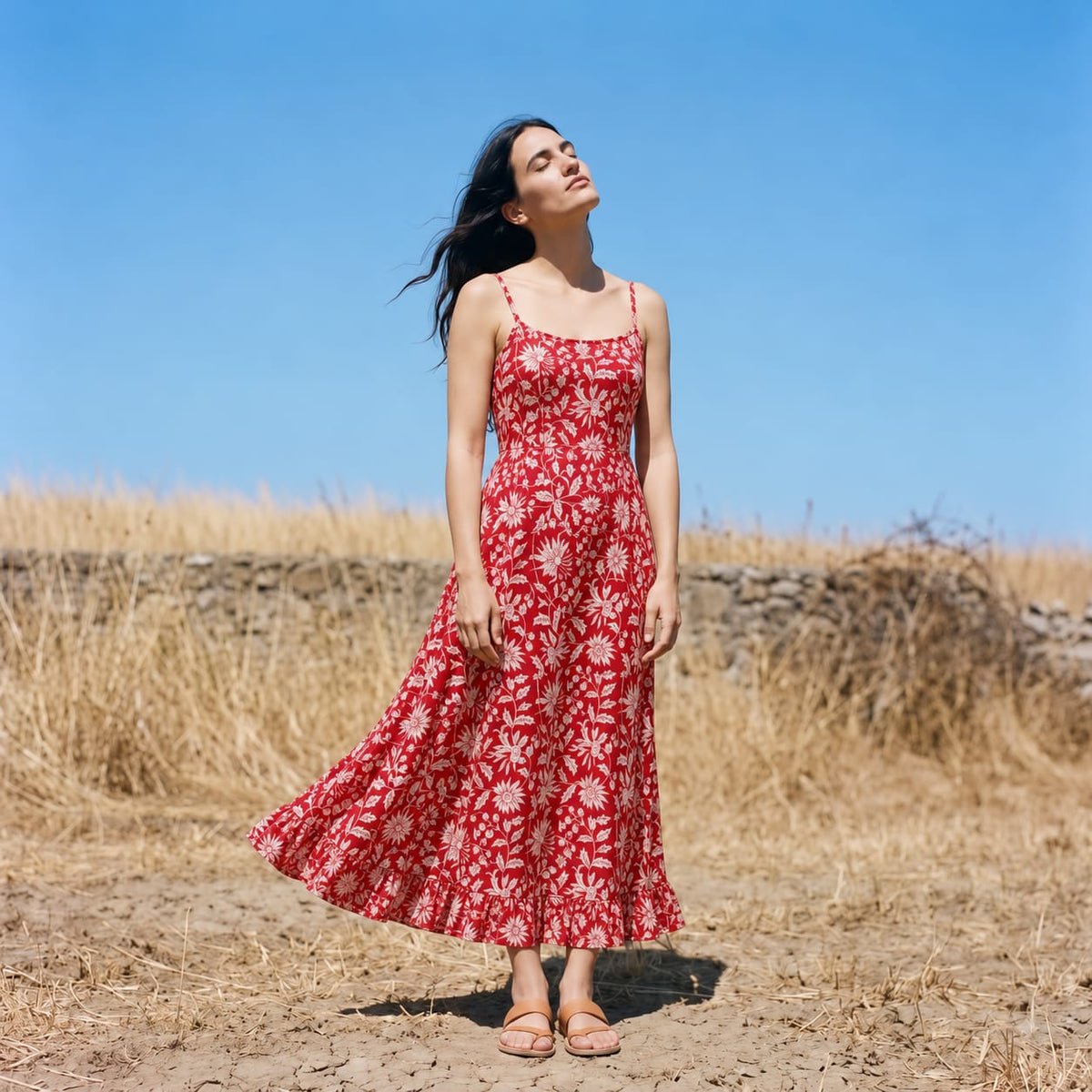 Red Chrysanthemum Maxi
