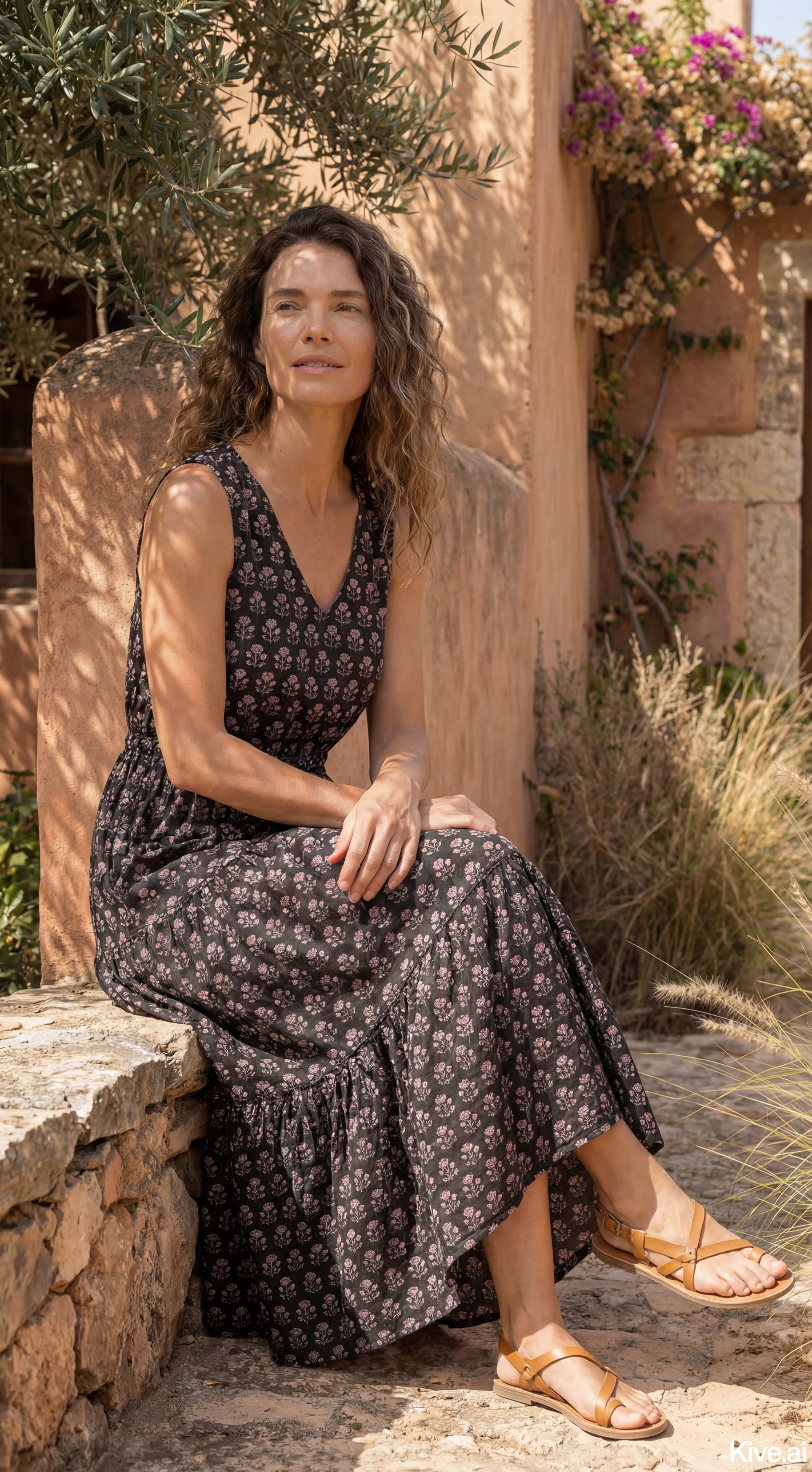 Olive Bloom Maxi