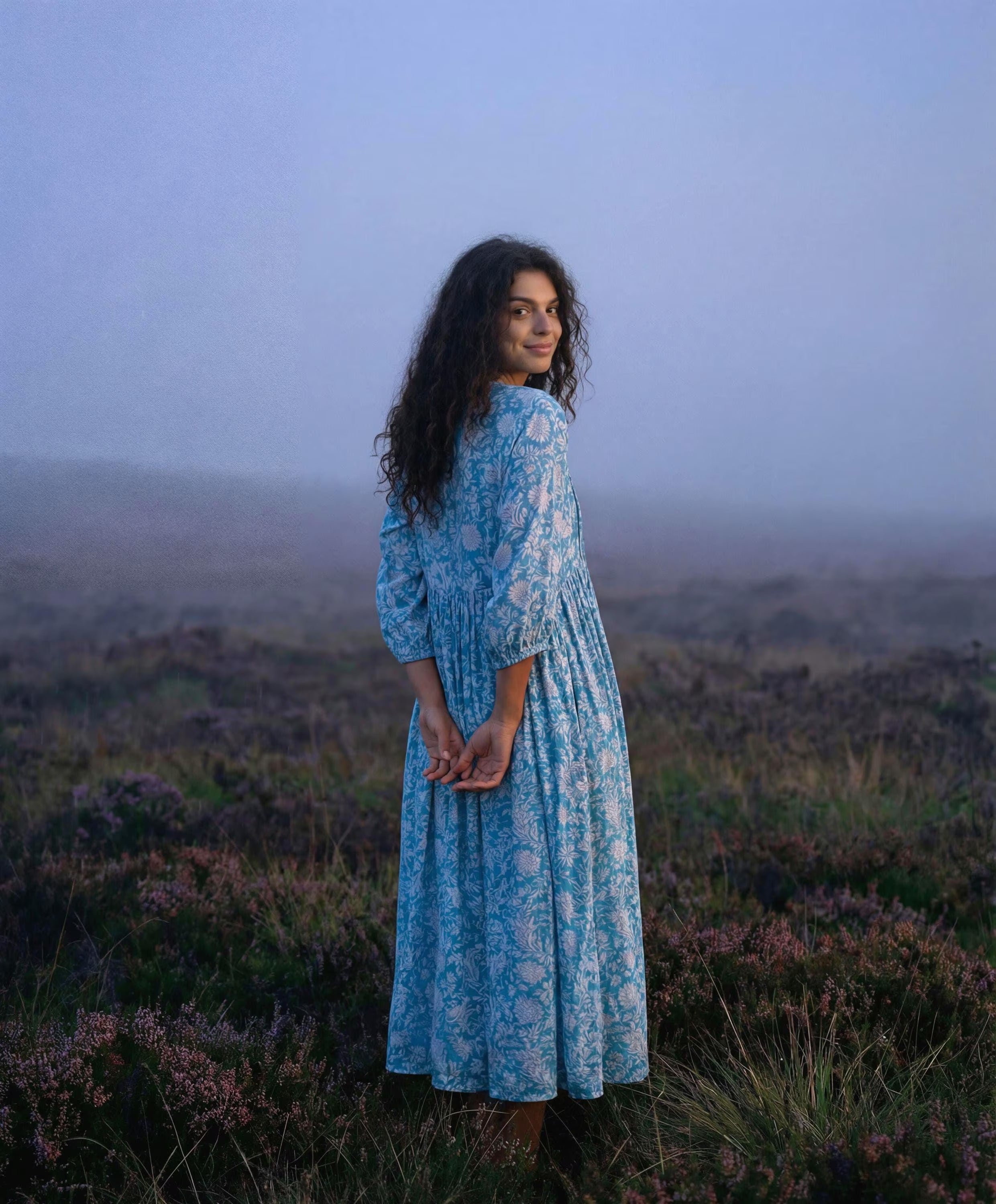 Sea Muse Midi Dress ~ Coastal Blue