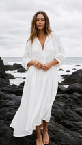 Noor Midi Dress – White