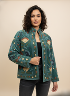 Floral  Velvet Jacket