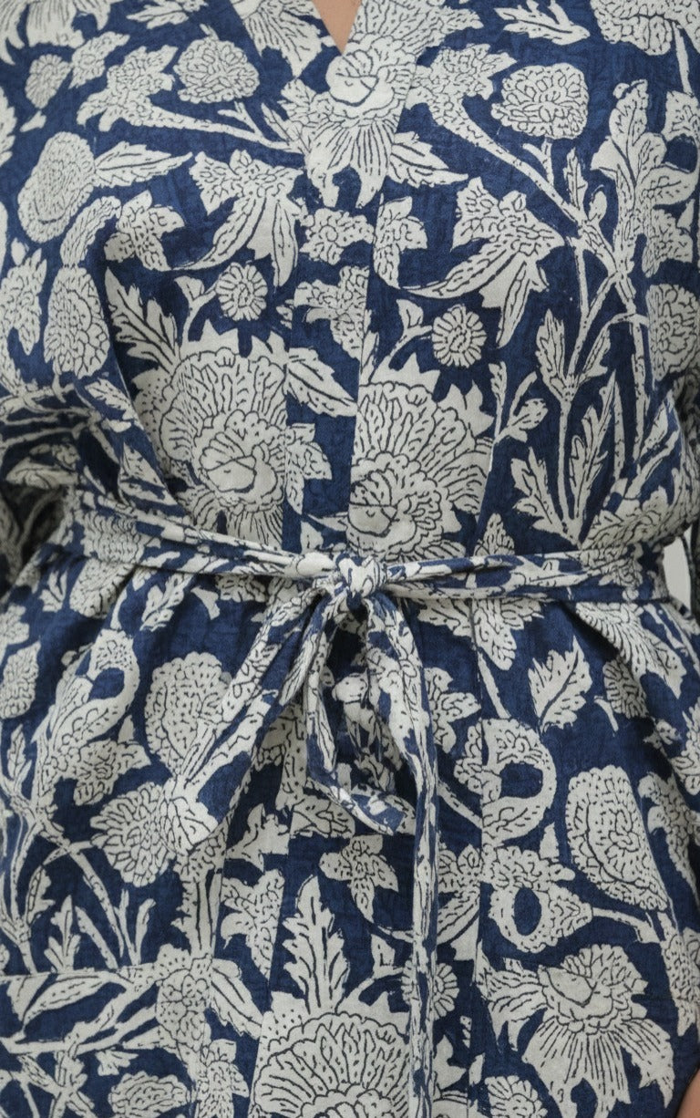 Indigo Garden Lounge Robe