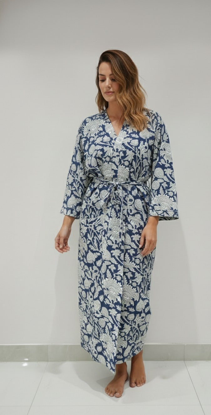 Indigo Garden Lounge Robe