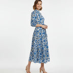 blockprint floral skirt