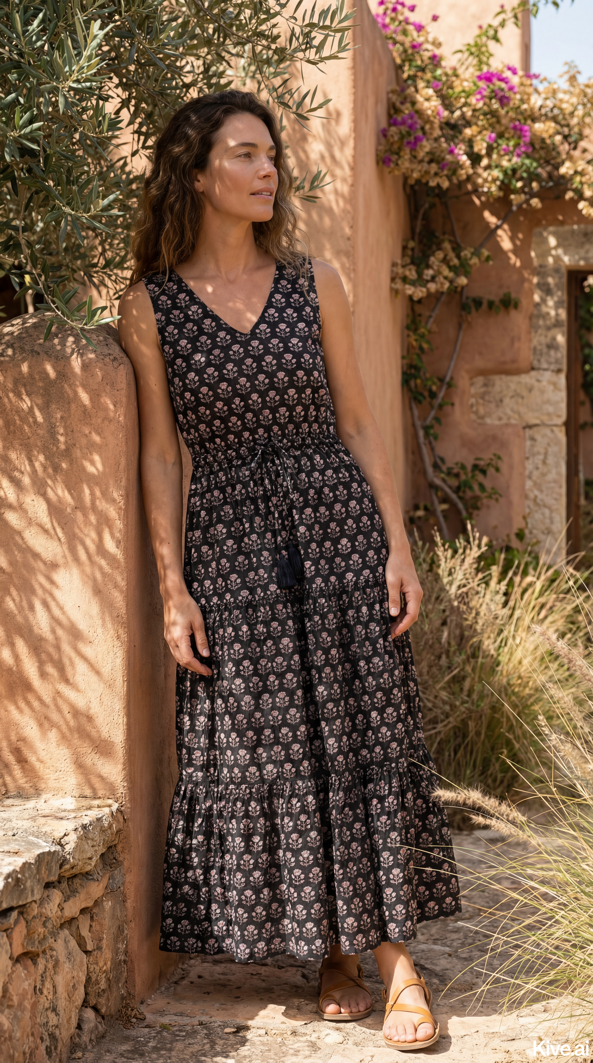 Olive Bloom Maxi